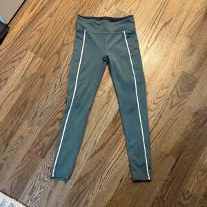 Athleta Kids Leggings in Teal with White Accents